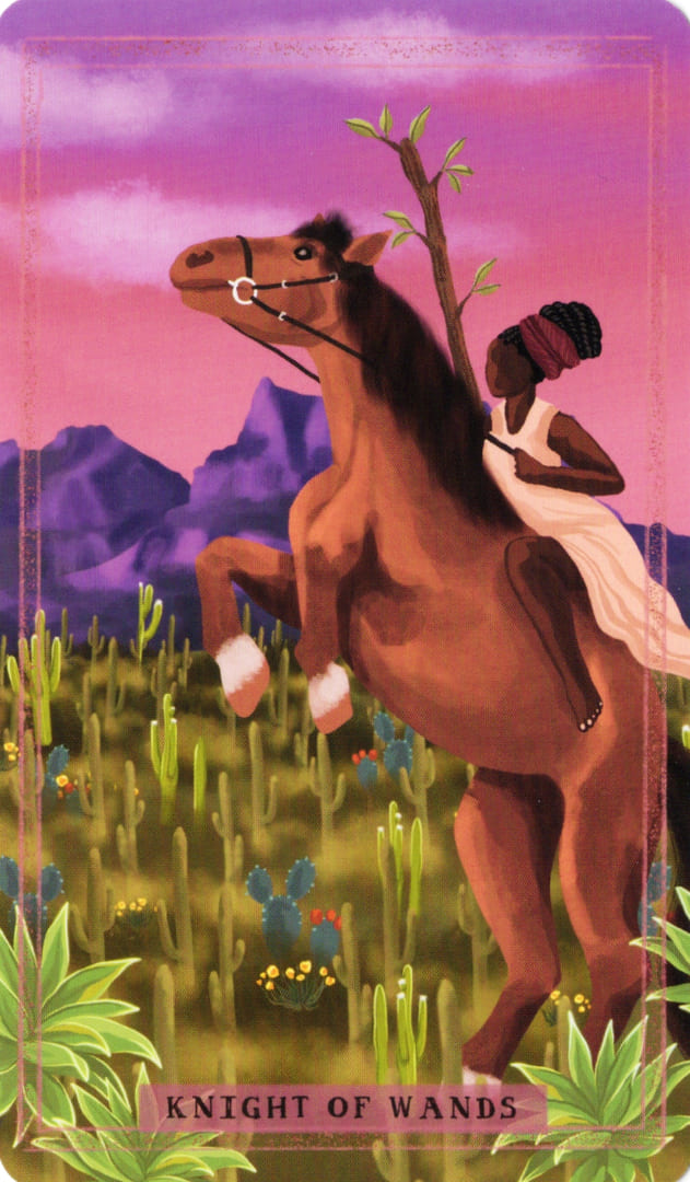 Knight of Wands — Earth Woman Tarot