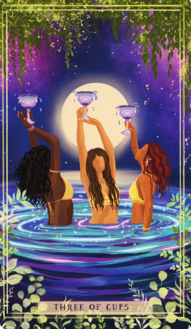 Three of Cups — Earth Woman Tarot