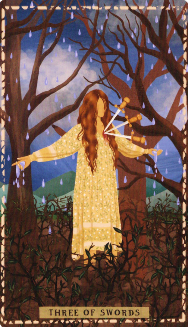 Tres de Espadas — Earth Woman Tarot