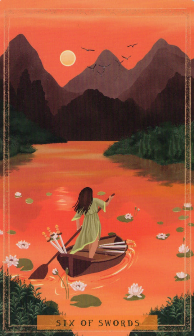 Six of Swords — Earth Woman Tarot