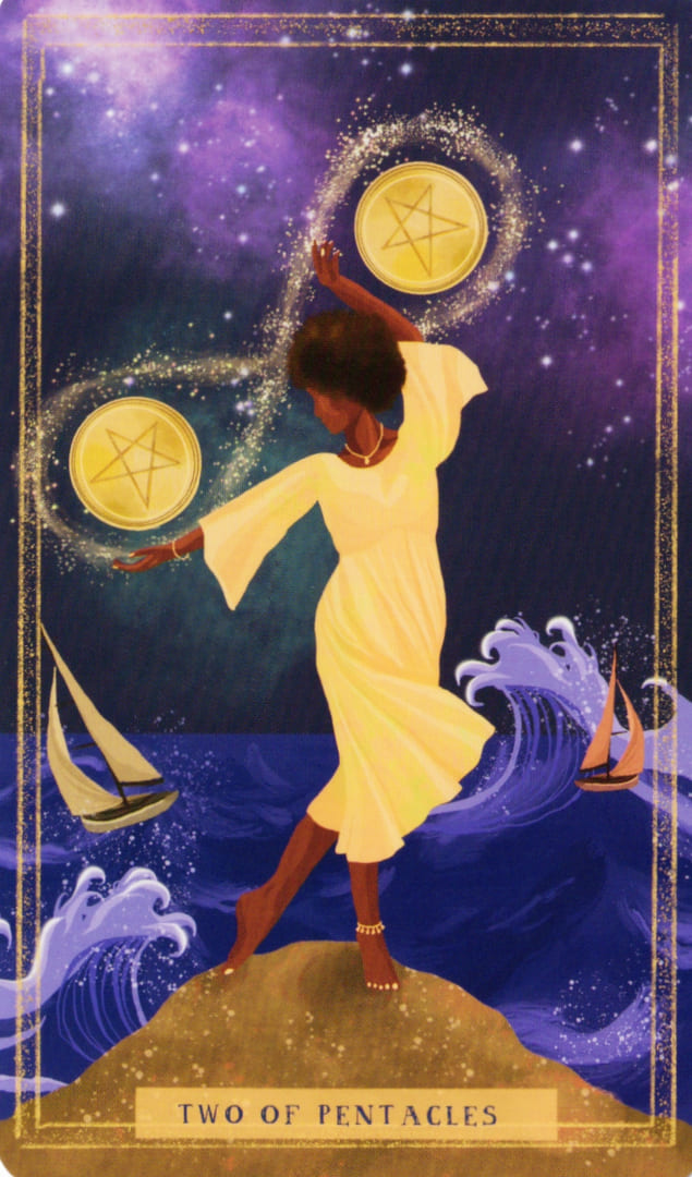 Two of Pentacles — Earth Woman Tarot