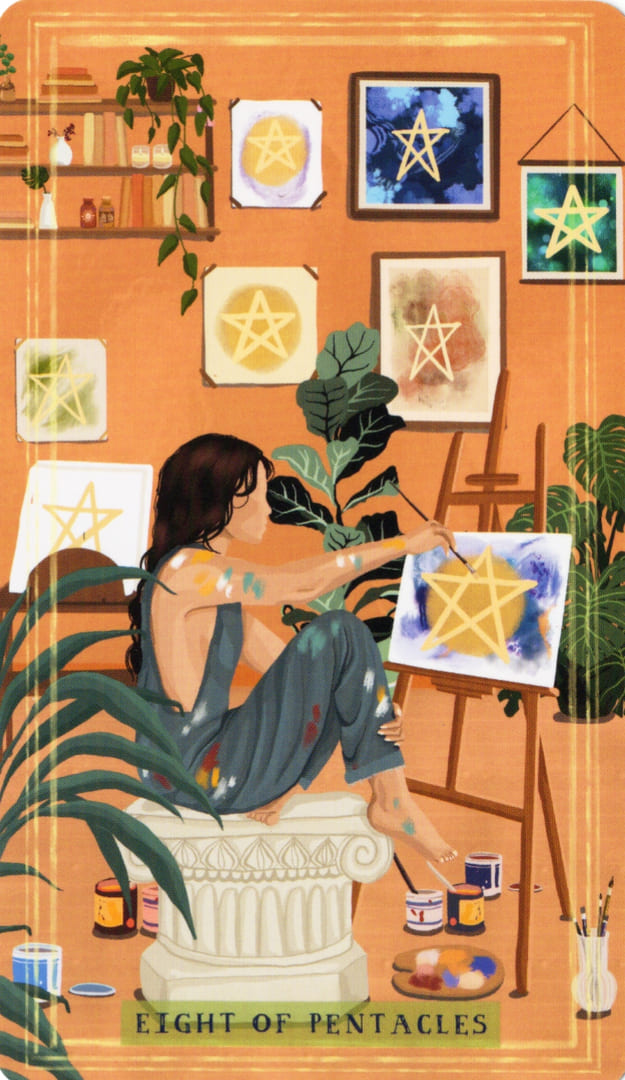 Eight of Pentacles — Earth Woman Tarot