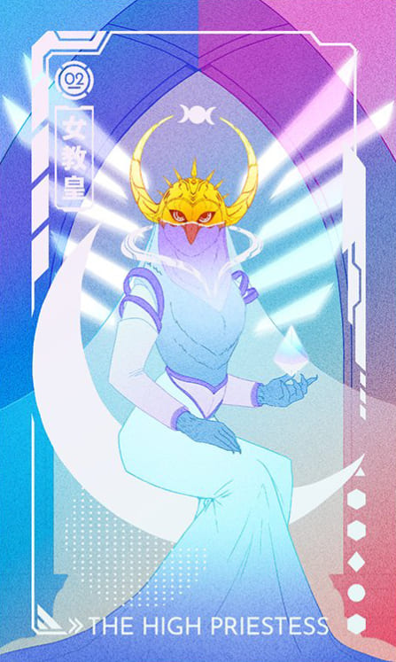 The High Priestess — Eldritch Overload Tarot