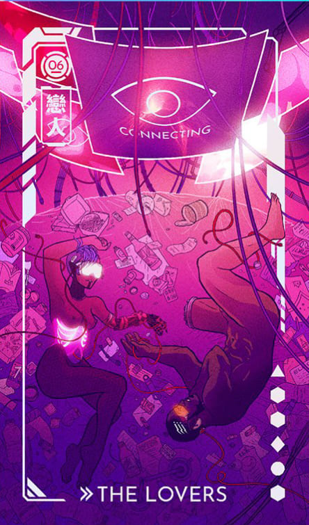 Los Enamorados — Eldritch Overload Tarot