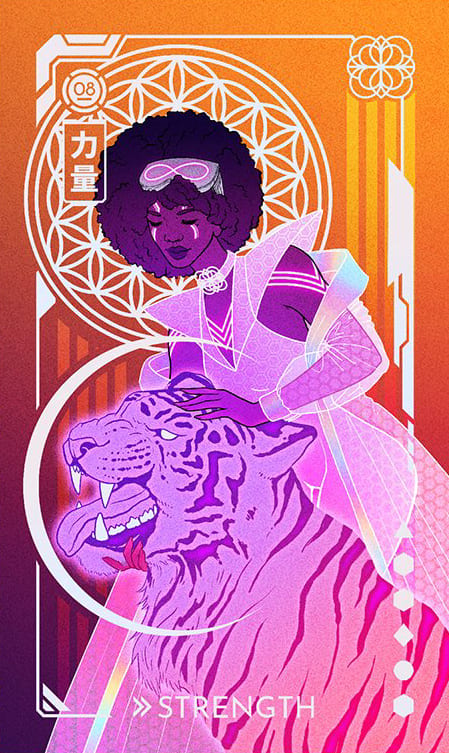 La Fuerza — Eldritch Overload Tarot