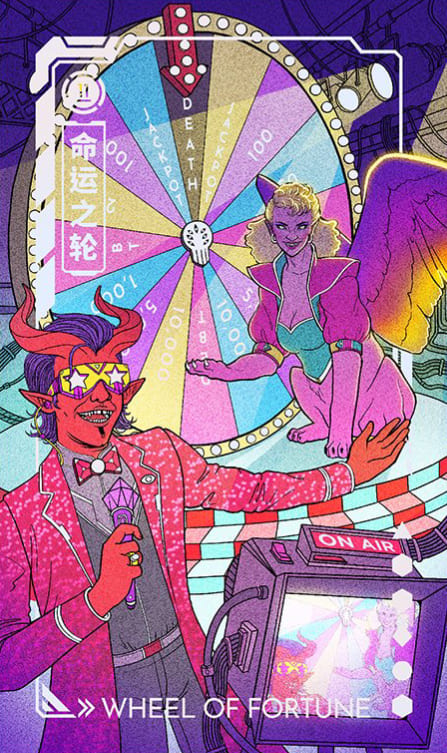 La Rueda de la Fortuna — Eldritch Overload Tarot