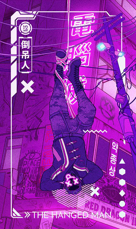 The Hanged Man — Eldritch Overload Tarot