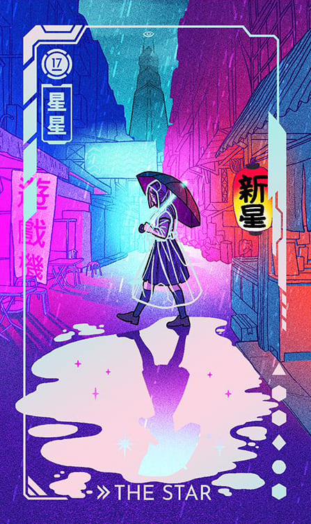 La Estrella — Eldritch Overload Tarot