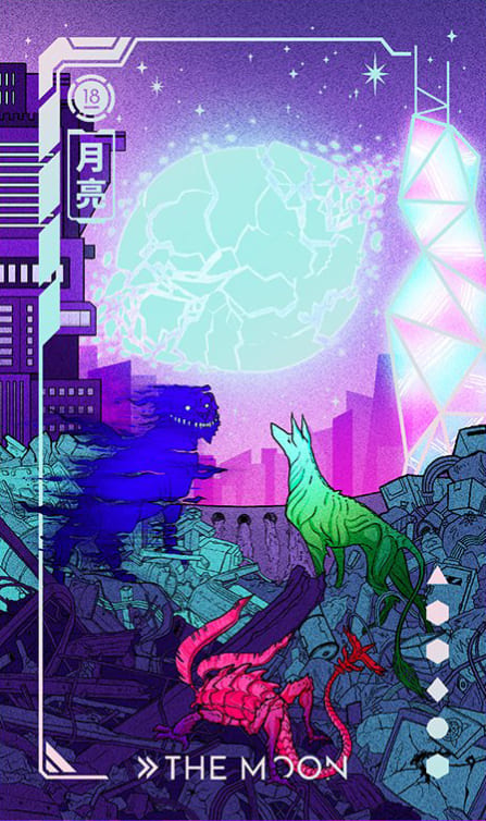 The Moon — Eldritch Overload Tarot