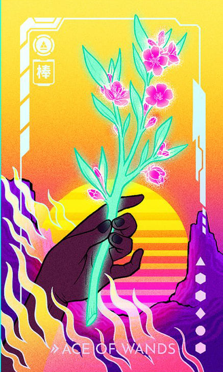 As de Bastos — Eldritch Overload Tarot