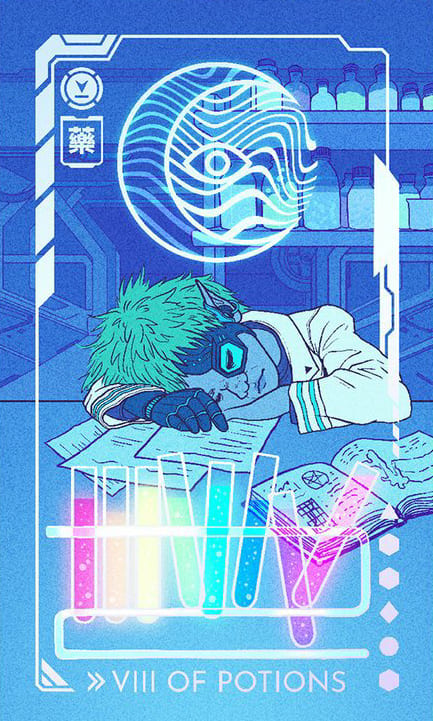 Eight of Cups — Eldritch Overload Tarot