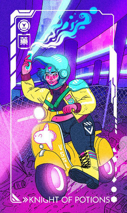 Caballo de Copas — Eldritch Overload Tarot