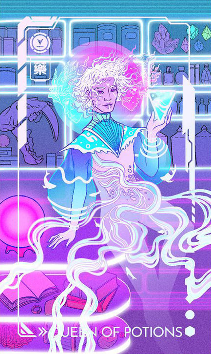 Reina de Copas — Eldritch Overload Tarot