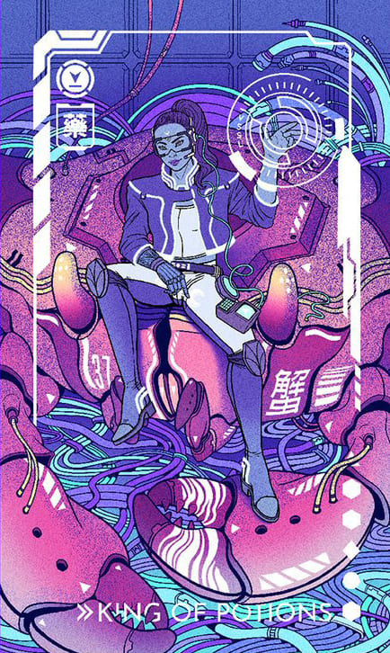 King of Cups — Eldritch Overload Tarot