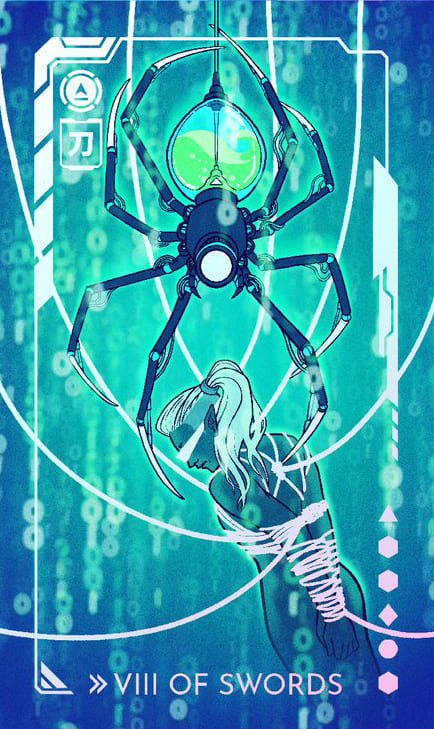 Eight of Swords — Eldritch Overload Tarot