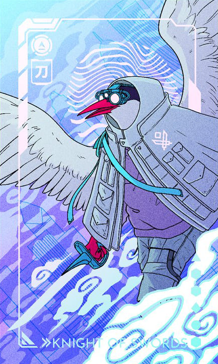 Knight of Swords — Eldritch Overload Tarot