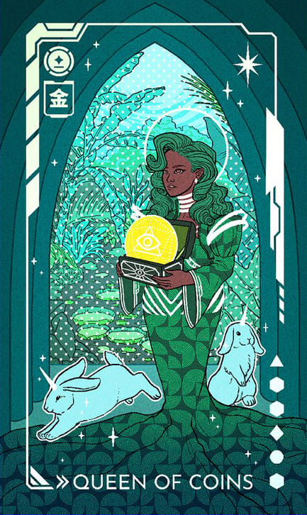 Queen of Pentacles — Eldritch Overload Tarot