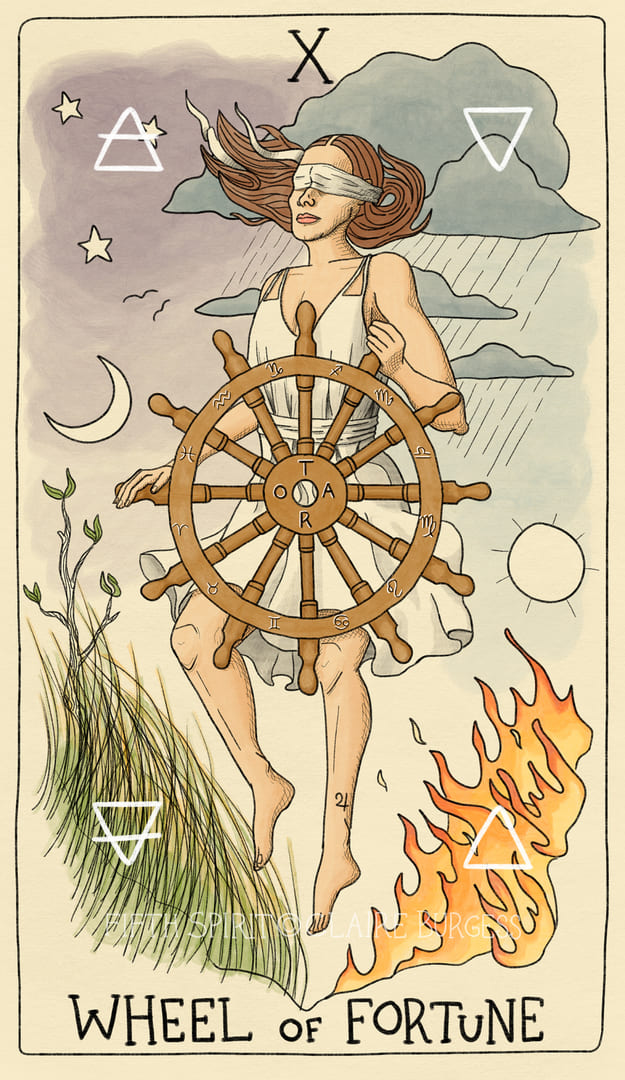 La Rueda de la Fortuna — Fifth Spirit Tarot
