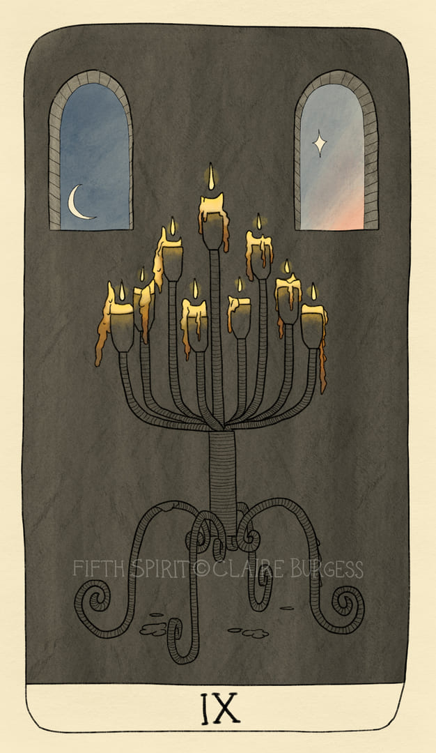 Nine of Wands — Fifth Spirit Tarot