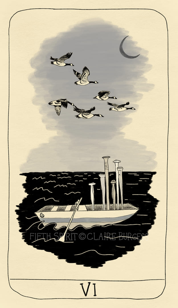 Six of Swords — Fifth Spirit Tarot
