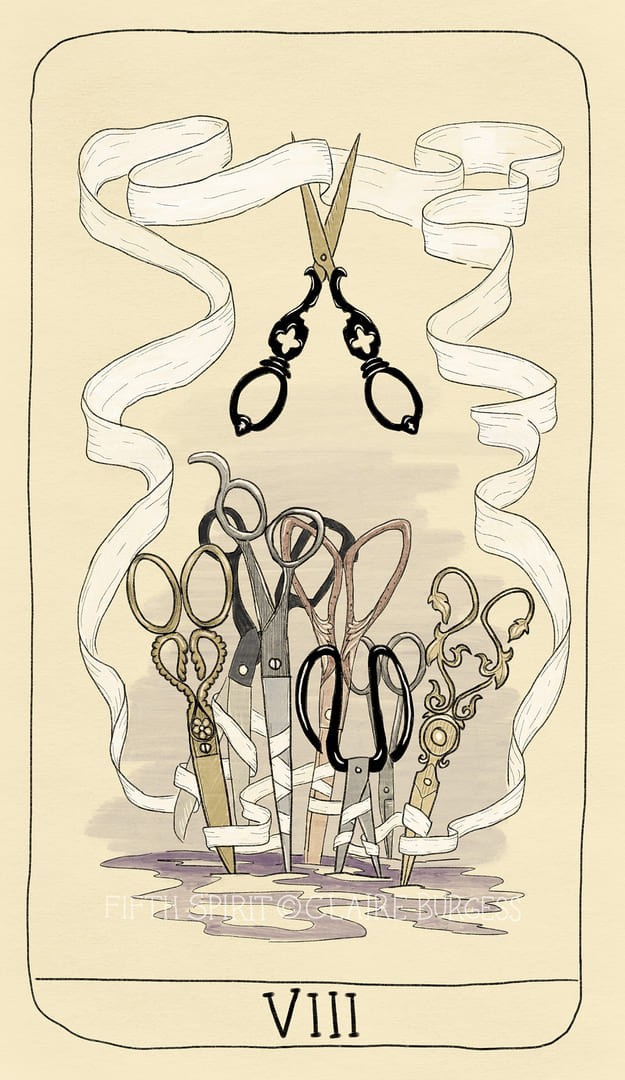 Ocho de Espadas — Fifth Spirit Tarot