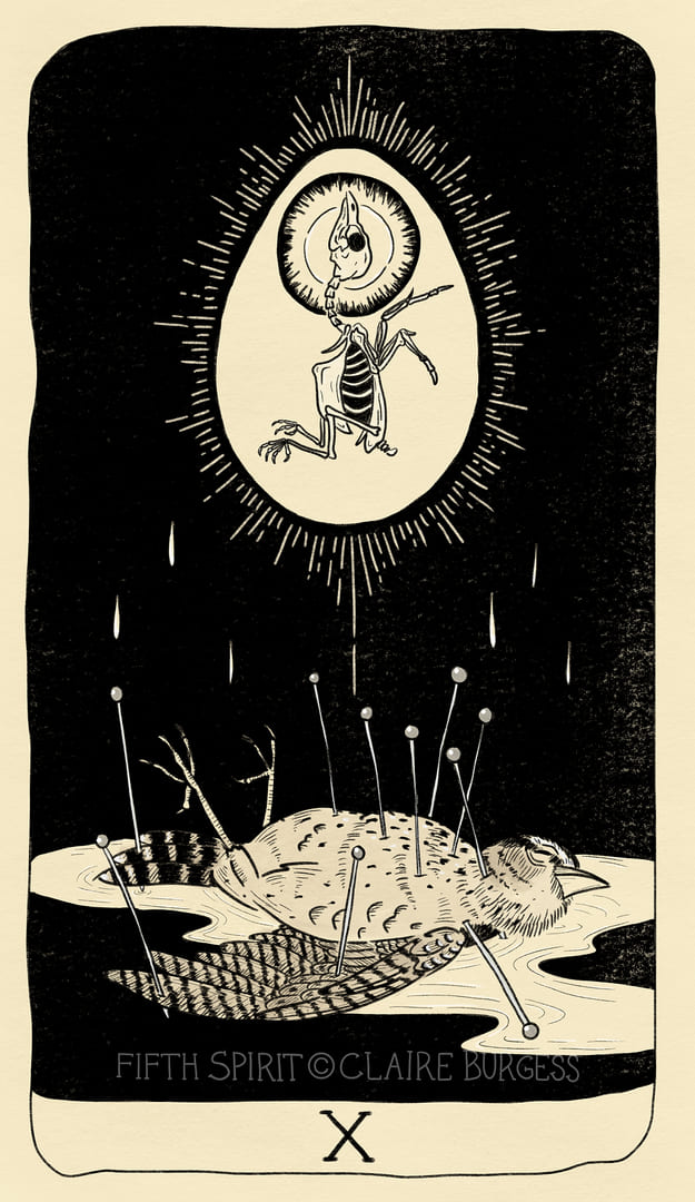 Diez de Espadas — Fifth Spirit Tarot