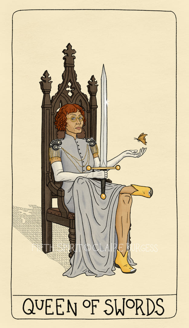 Reina de Espadas — Fifth Spirit Tarot