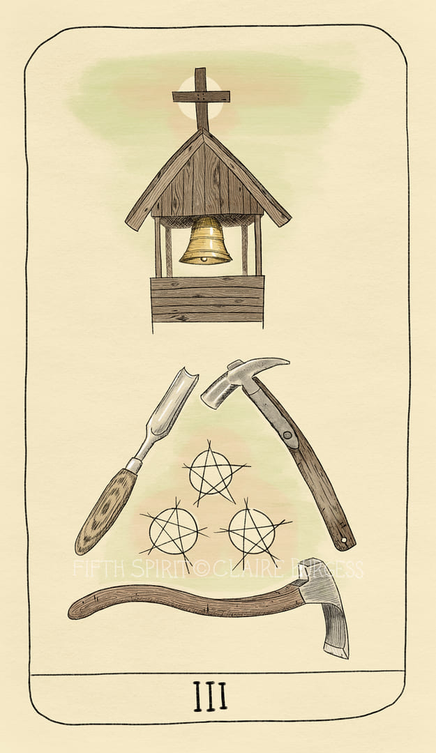Three of Pentacles — Fifth Spirit Tarot