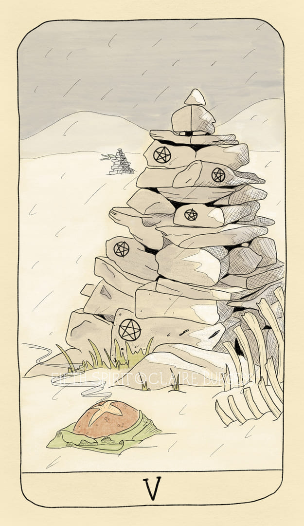 Five of Pentacles — Fifth Spirit Tarot