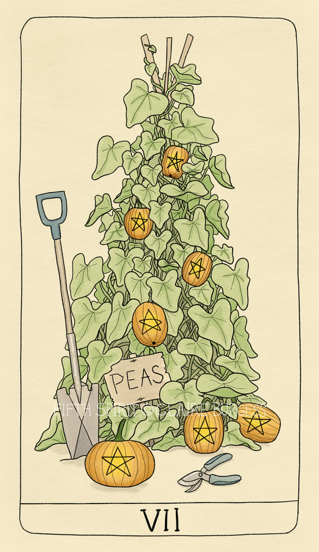 Siete de Oros — Fifth Spirit Tarot