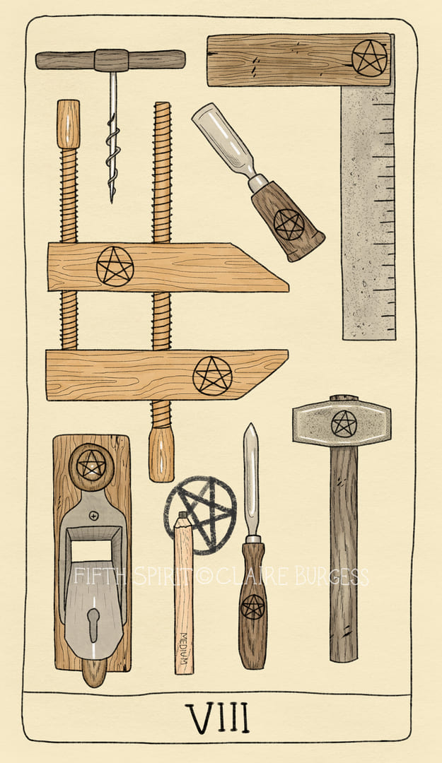 Eight of Pentacles — Fifth Spirit Tarot