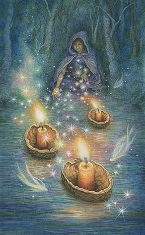 Three of Wands — Forest of Enchantment Tarot
