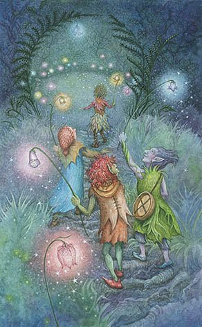 Four of Wands — Forest of Enchantment Tarot