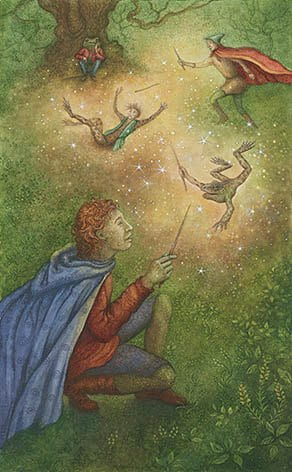 Five of Wands — Forest of Enchantment Tarot