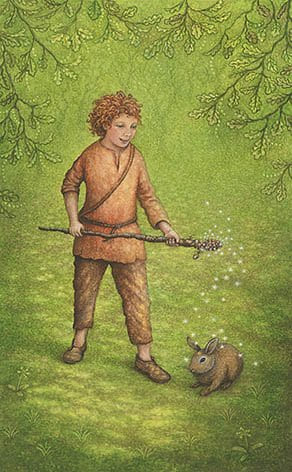 Page of Wands — Forest of Enchantment Tarot
