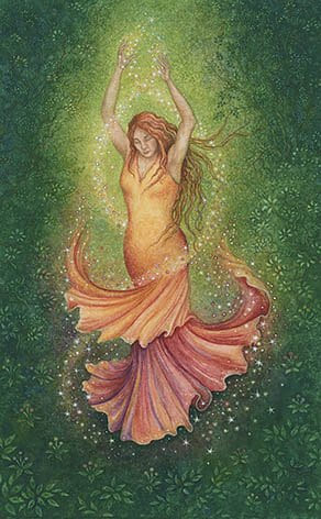 Queen of Wands — Forest of Enchantment Tarot