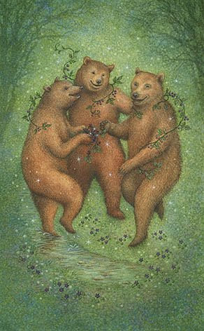 Three of Cups — Forest of Enchantment Tarot
