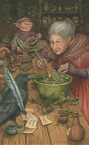 Three of Pentacles — Forest of Enchantment Tarot