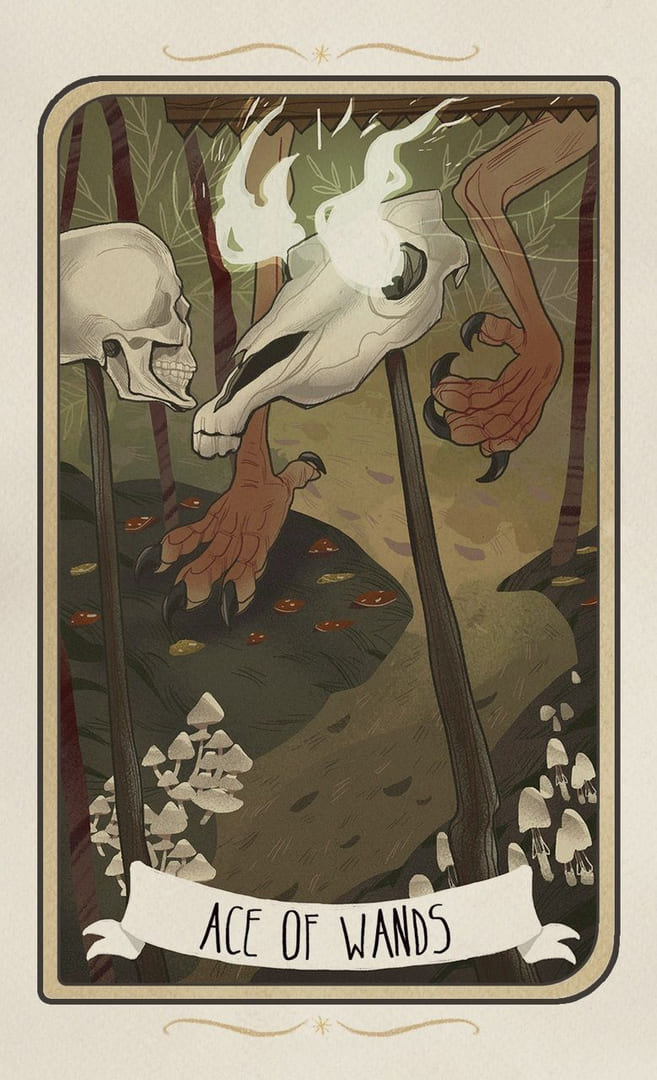 As de Bastos — Forgotten Legends Tarot