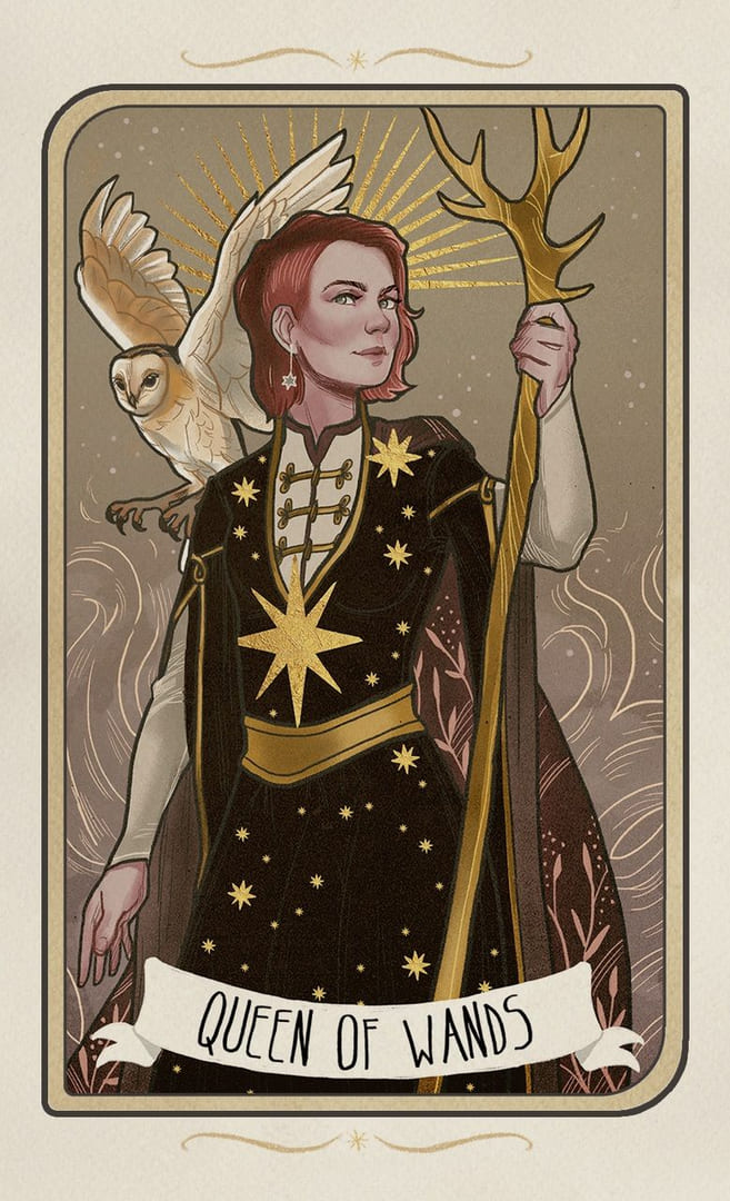 Reina de Bastos — Forgotten Legends Tarot