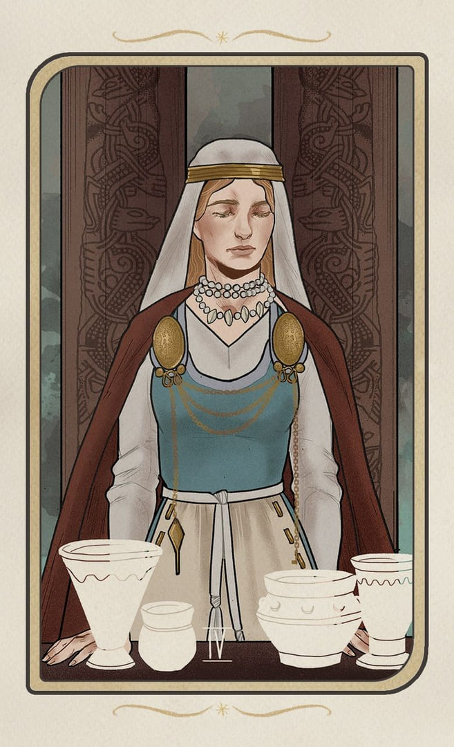 Cuatro de Copas — Forgotten Legends Tarot