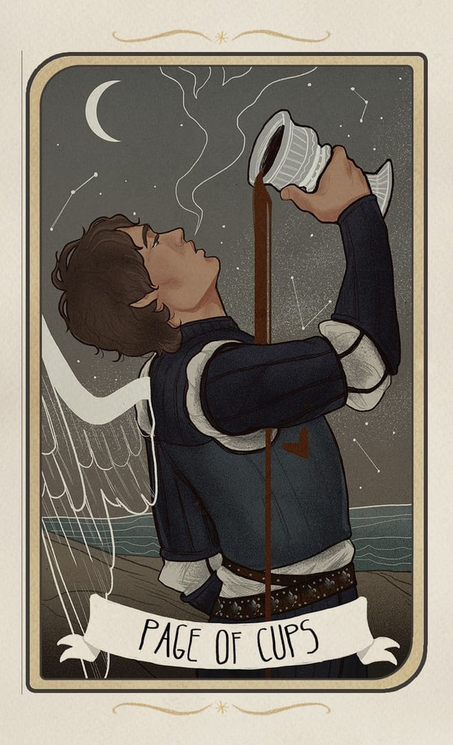 Sota de Copas — Forgotten Legends Tarot