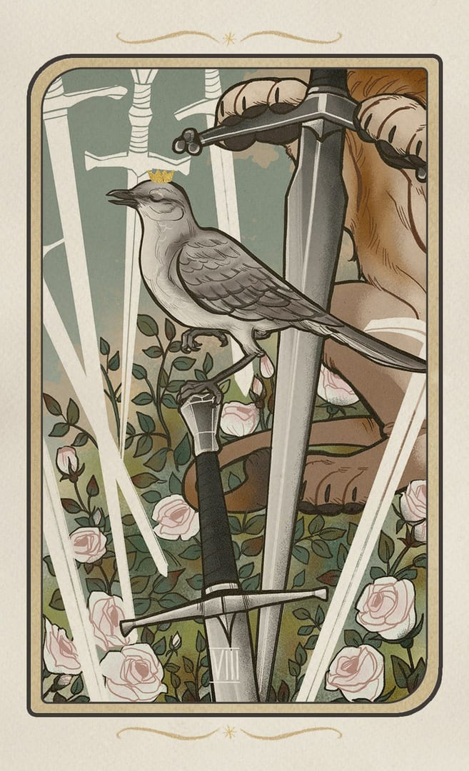 Eight of Swords — Forgotten Legends Tarot