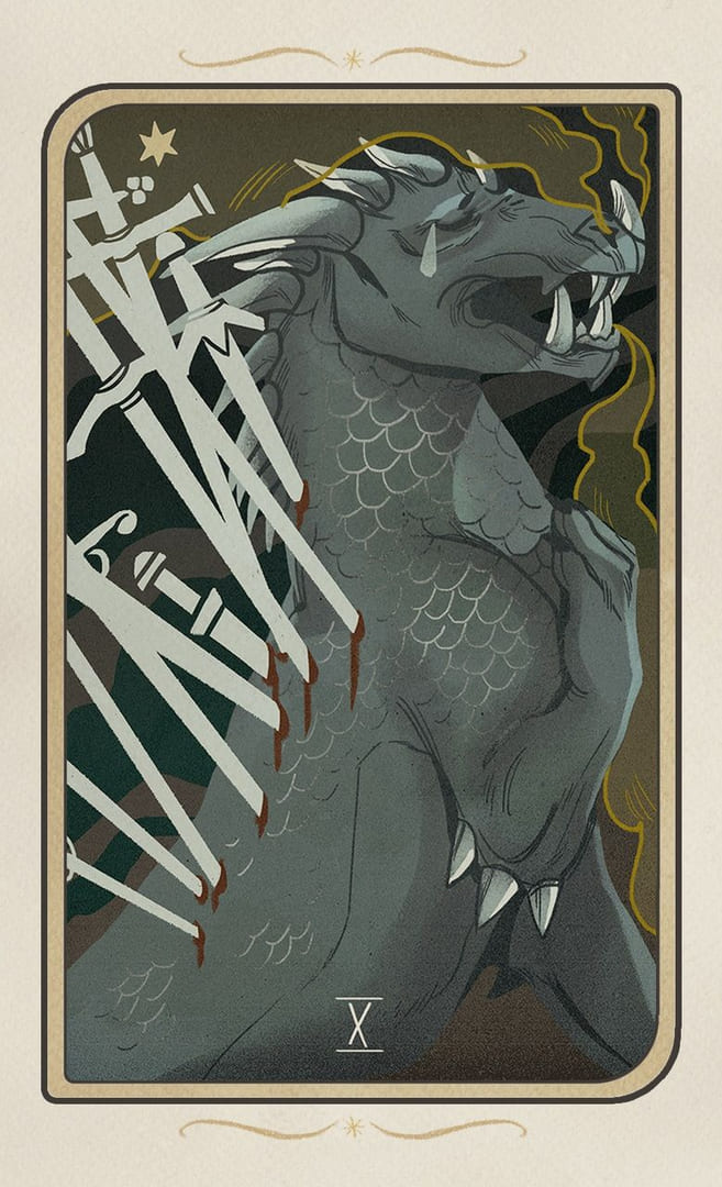 Diez de Espadas — Forgotten Legends Tarot