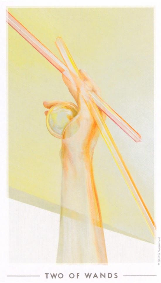 Two of Wands — The Fountain Tarot