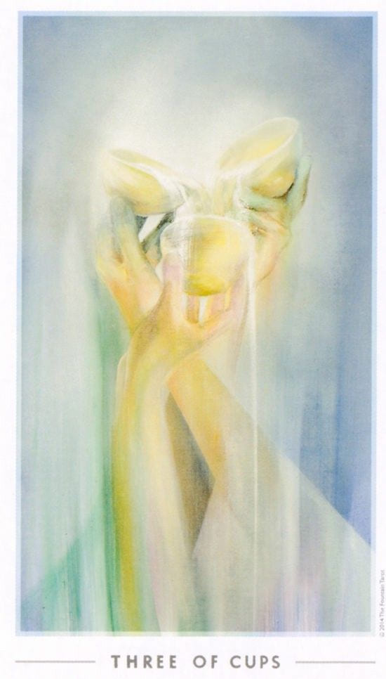 Three of Cups — The Fountain Tarot