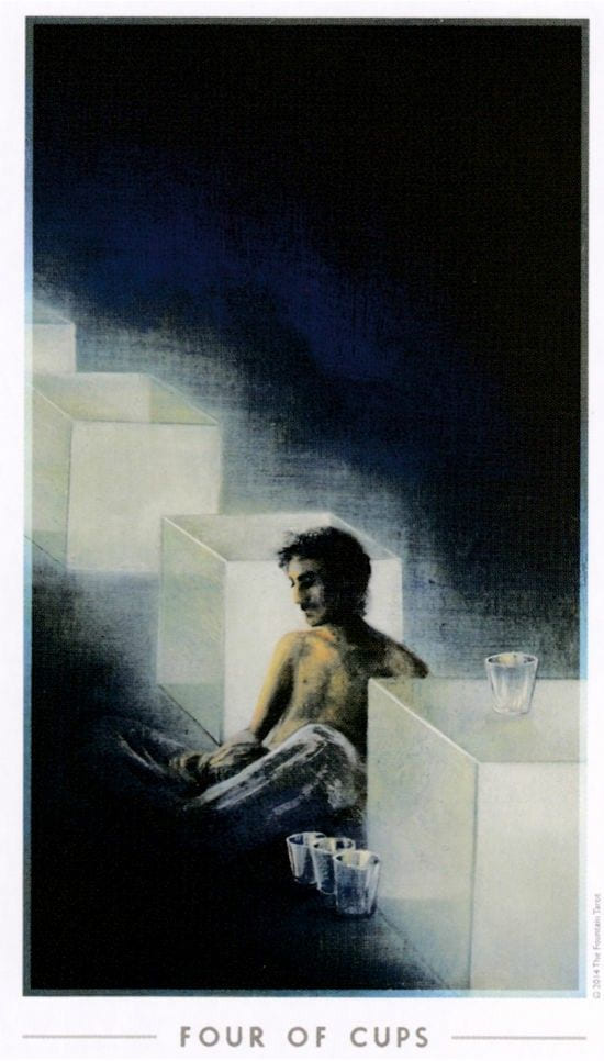 Four of Cups — The Fountain Tarot