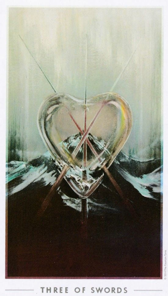 Three of Swords — The Fountain Tarot