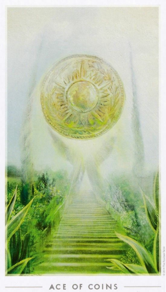 Ace of Pentacles — The Fountain Tarot