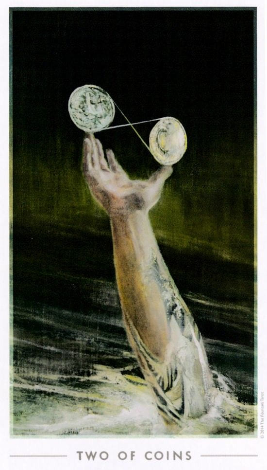 Two of Pentacles — The Fountain Tarot